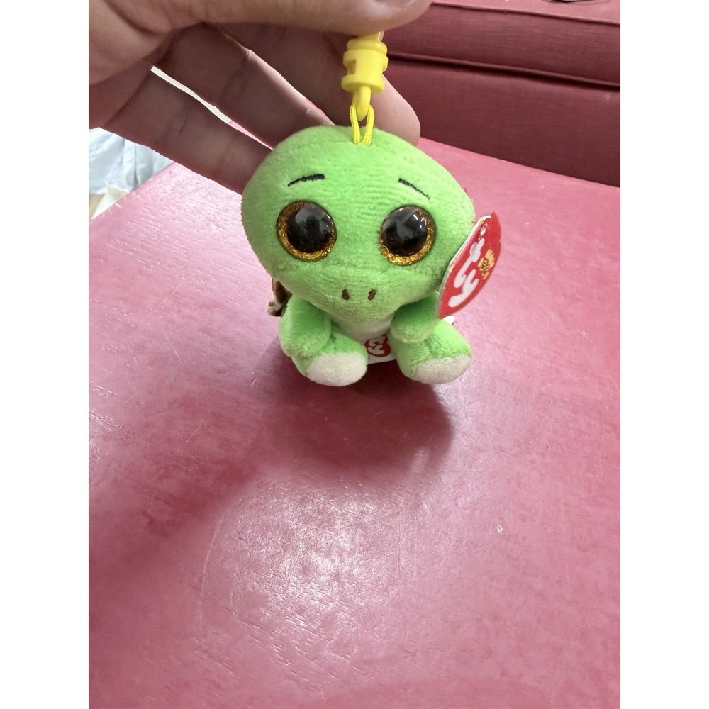 NEW! 2022 TY Beanie Boos - TURBO the Green Turtle (Key Clip - 3 inch) NEW MWMTs